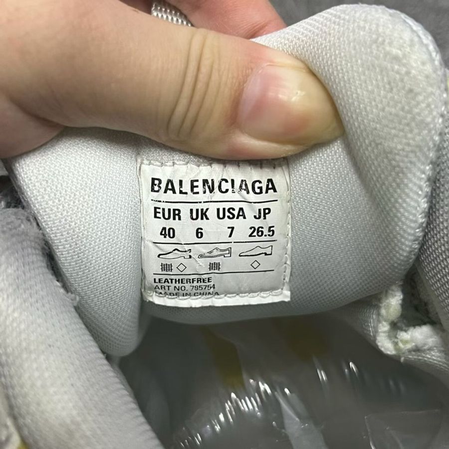 Balenciaga巴黎世家老爹鞋Cagro男款 厚底鞋白灰色40碼-4
