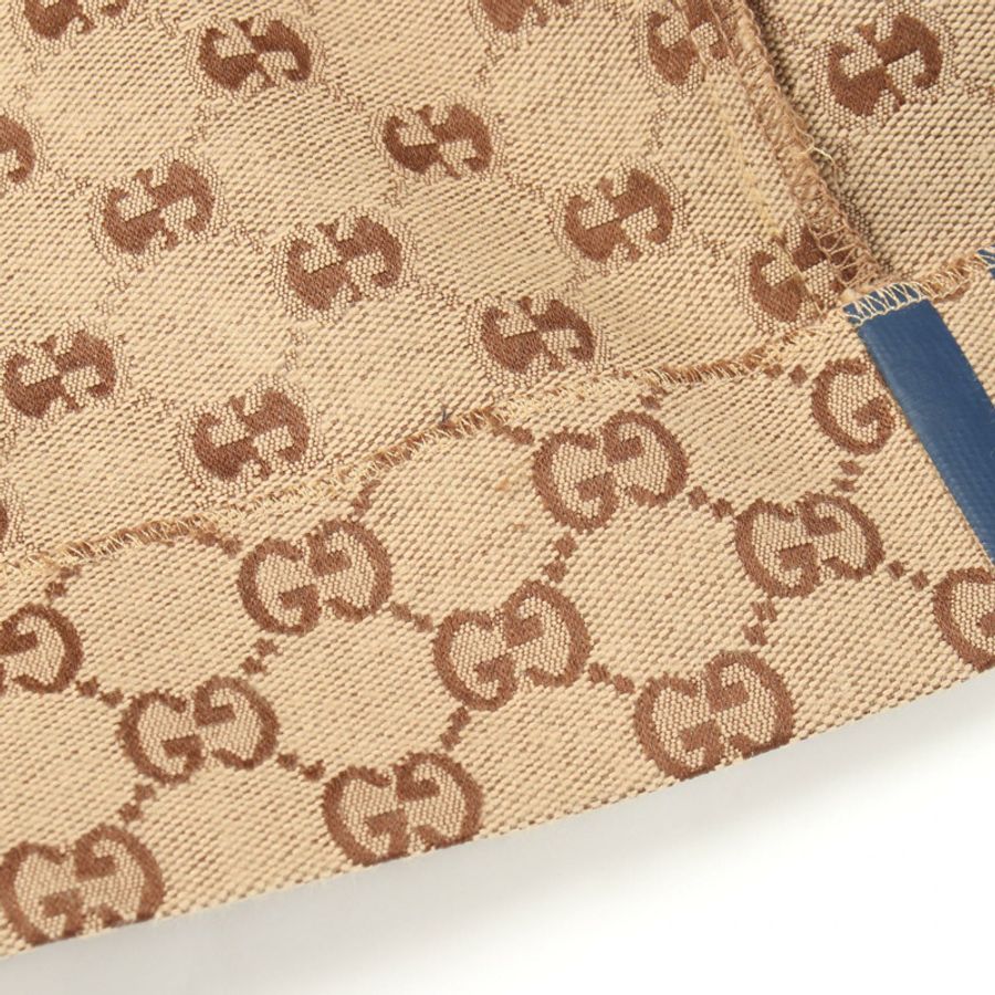 GUCCI adidas GG帆布半身裙,棉質,米色/海軍藍,二手女款,38碼-5