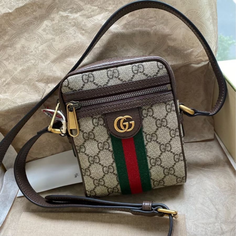 Gucci老花迷你相機包-0