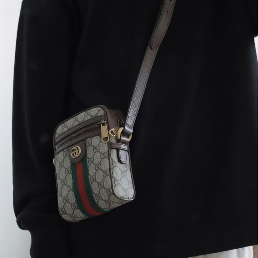 Gucci老花迷你相機包-2