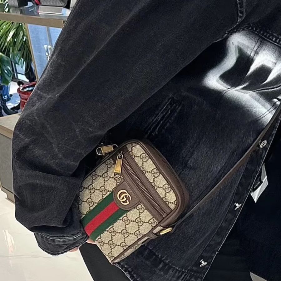 Gucci老花迷你相機包-5