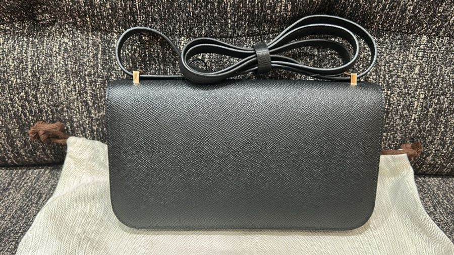 Hermes Constance Elan 黑色玫瑰金扣-1