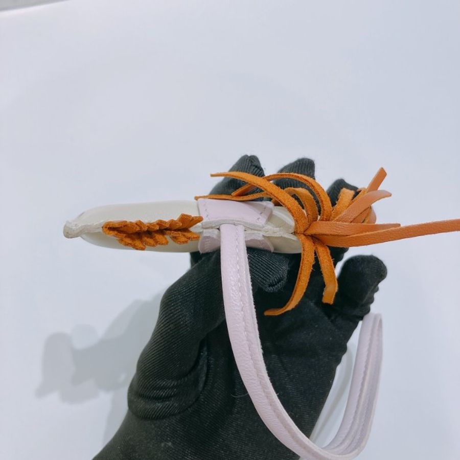 TW4928 Hermes 愛馬仕 馬仔 掛飾Rodeo PM Charm Craie/Gold/Mauve Pale #U-5