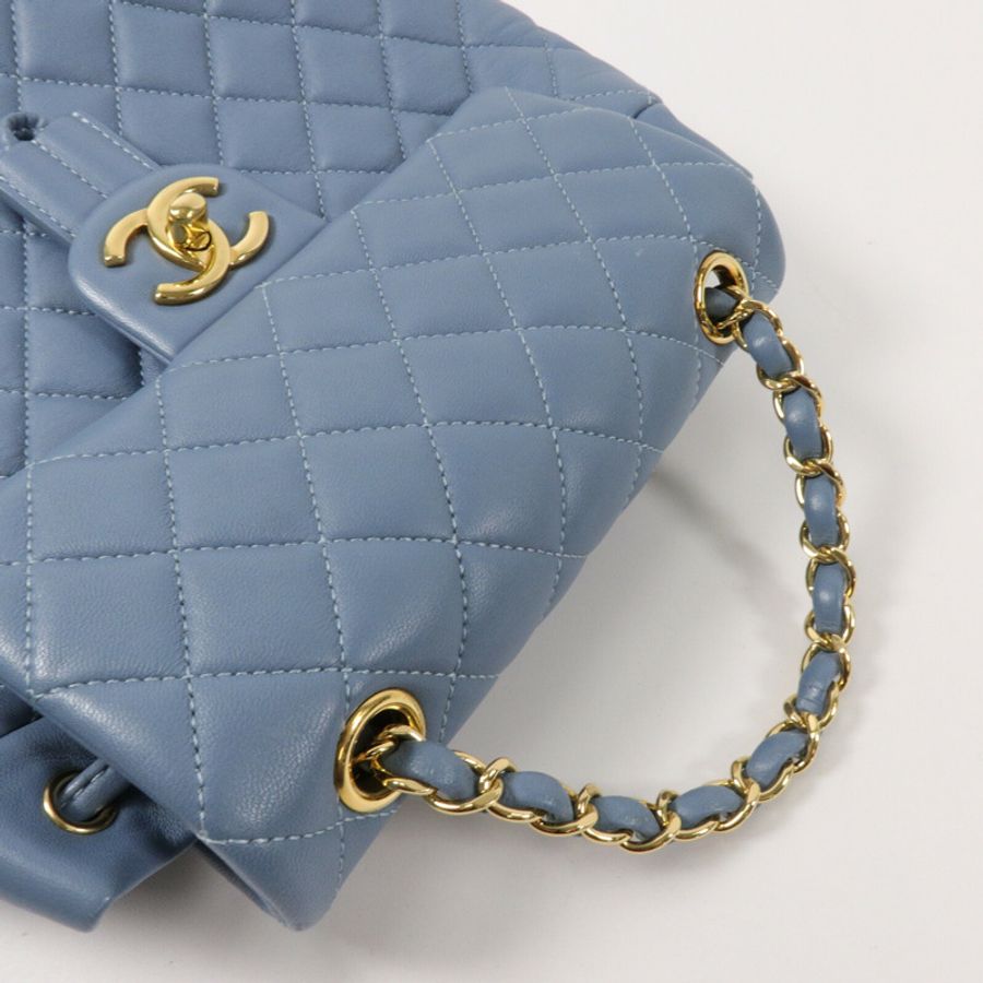CHANEL 羊皮皮革Urban Spirit Backpack鏈帶背包-9