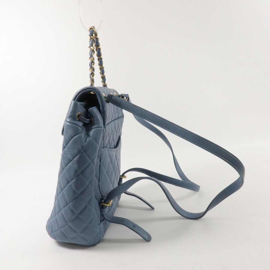 CHANEL 羊皮皮革Urban Spirit Backpack鏈帶背包-10