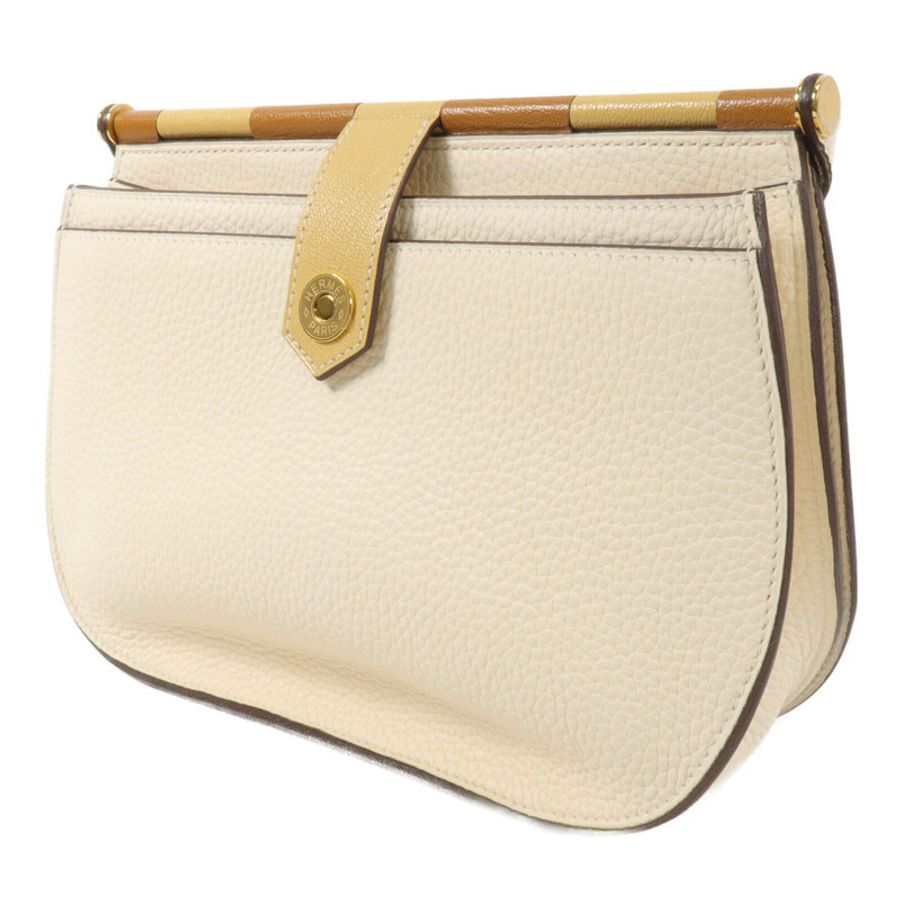 HERMES Clemence皮革Sac Saut 25肩背袋Nata-2