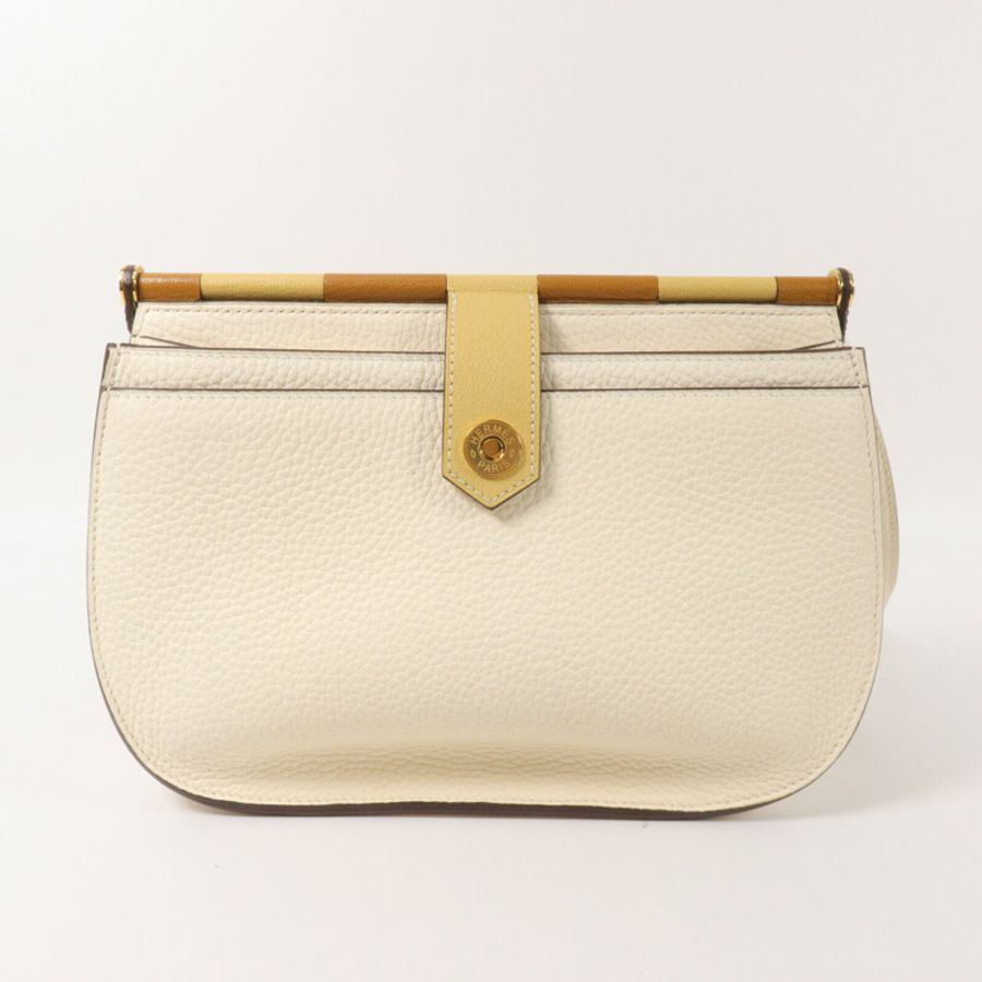 HERMES Clemence皮革Sac Saut 25肩背袋Nata-5