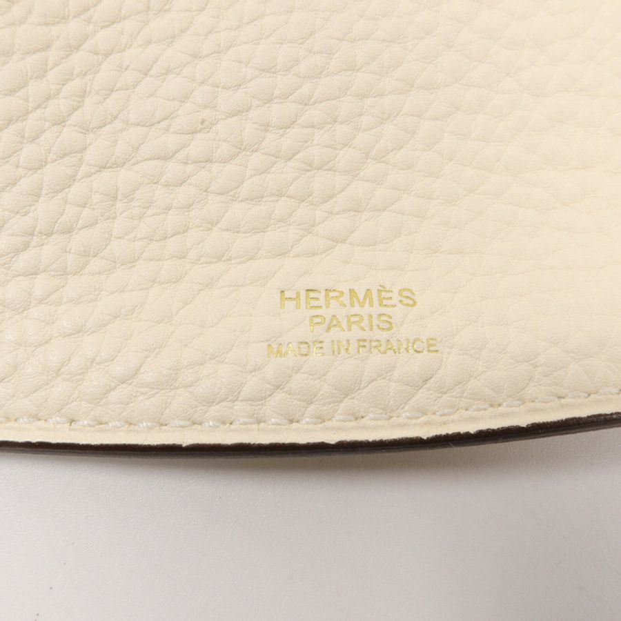 HERMES Clemence皮革Sac Saut 25肩背袋Nata-6