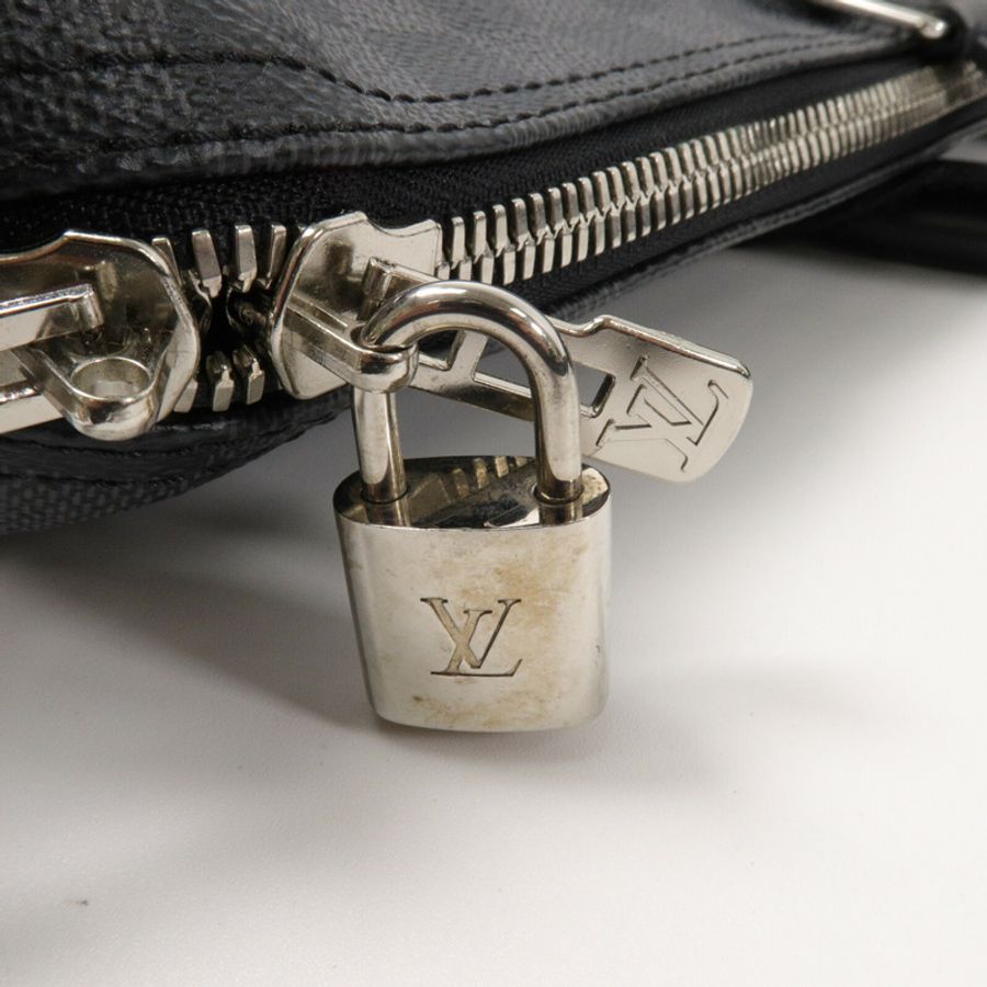 LOUIS VUITTON Damier Graphite Keepall 45 Bandouliere手挽肩背兩用袋-7