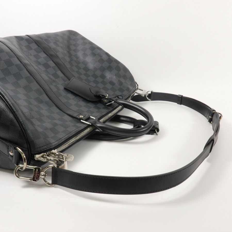 LOUIS VUITTON Damier Graphite Keepall 45 Bandouliere手挽肩背兩用袋-8