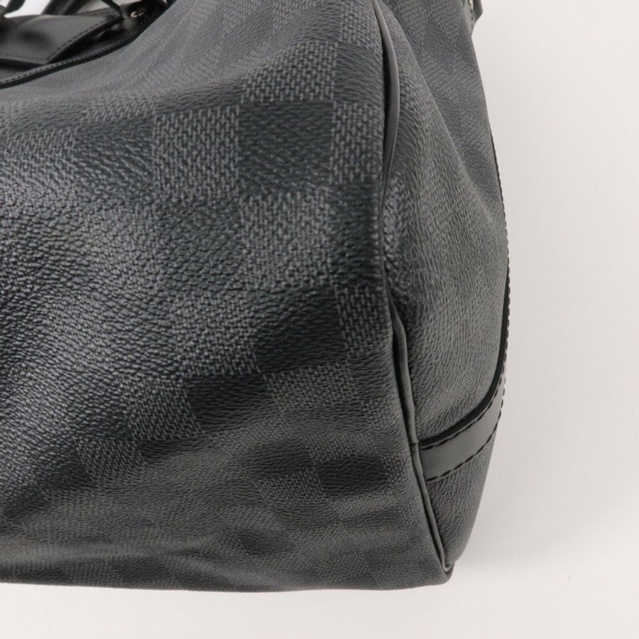 LOUIS VUITTON Damier Graphite Keepall 45 Bandouliere手挽肩背兩用袋-11
