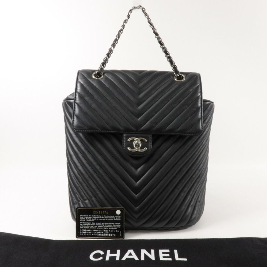 CHANEL 牛皮皮革Urban Spirit Backpack鏈帶背包-9