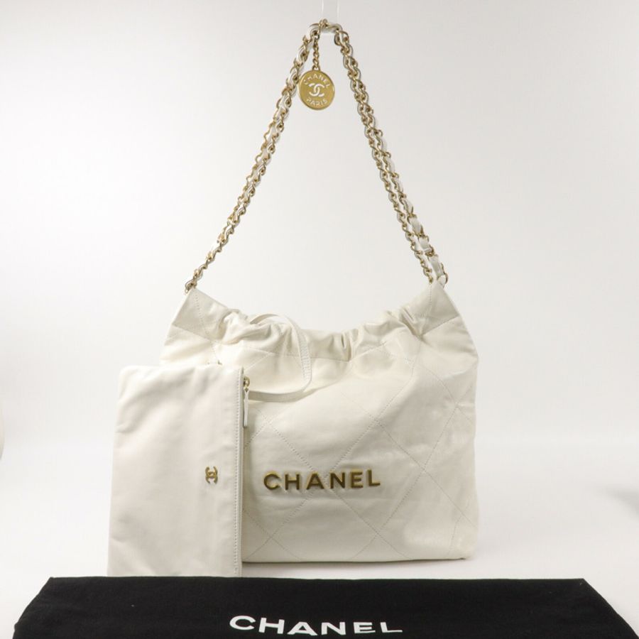 CHANEL 牛皮皮革Chanel 22 Small鏈帶肩背袋-11