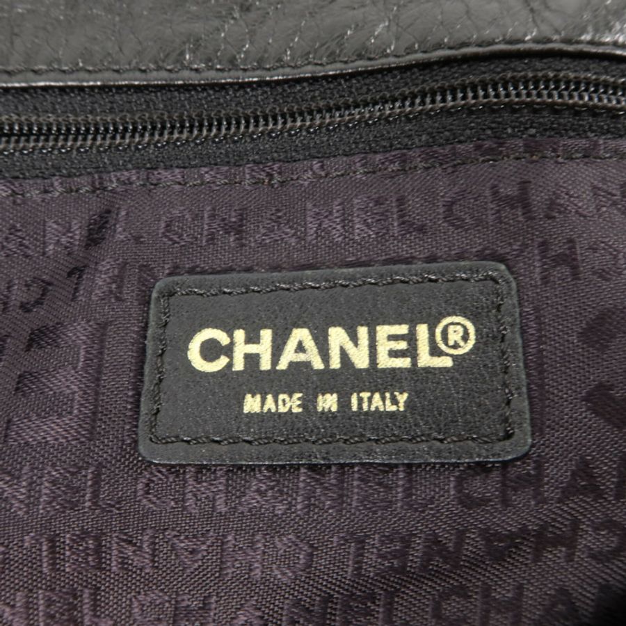 CHANEL 羊皮皮革Vintage Shoulder Bag鏈帶手挽袋-5
