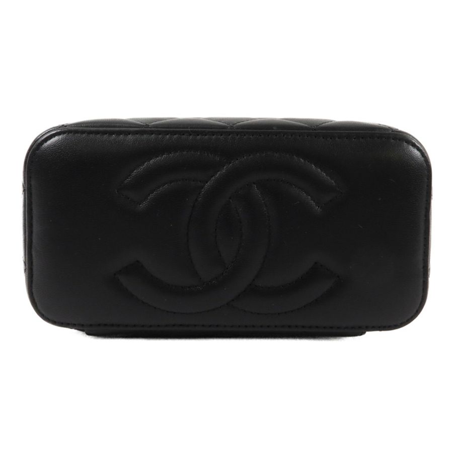 CHANEL 羊皮皮革Handle Vanity Case鏈帶手挽肩背兩用袋-3