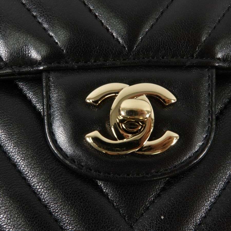 CHANEL 羊皮皮革Classic 25鏈帶肩背袋-6