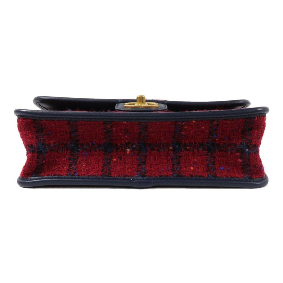 CHANEL Tweed Top Handle Flap Bag鏈帶肩背袋-3