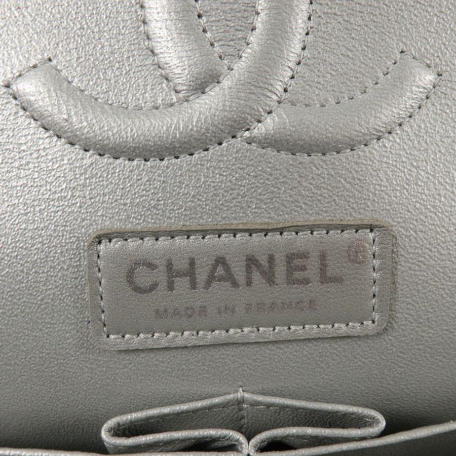 CHANEL Tweed/牛皮皮革Classic Flap Tweed鏈帶肩背袋-6