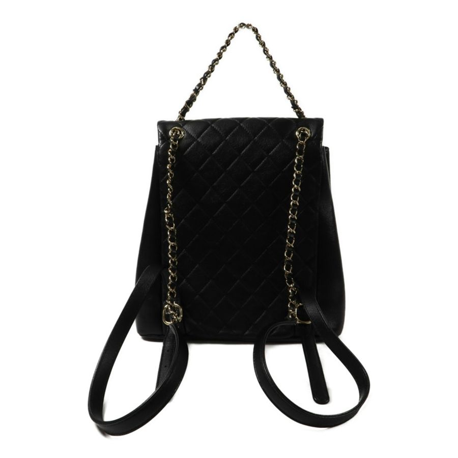 CHANEL 牛皮皮革Duma Backpack Large鏈帶背包-1