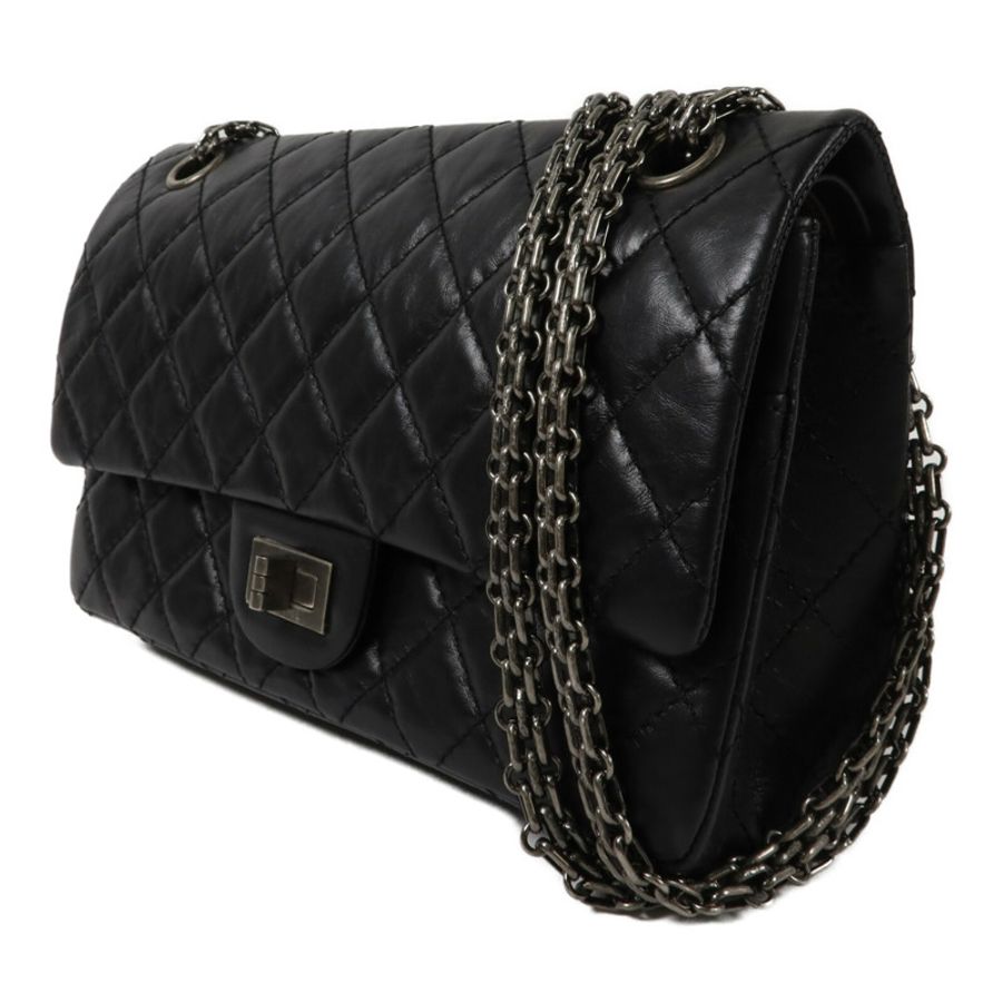 CHANEL 牛皮皮革2.55 Small鏈帶手挽肩背兩用袋-2