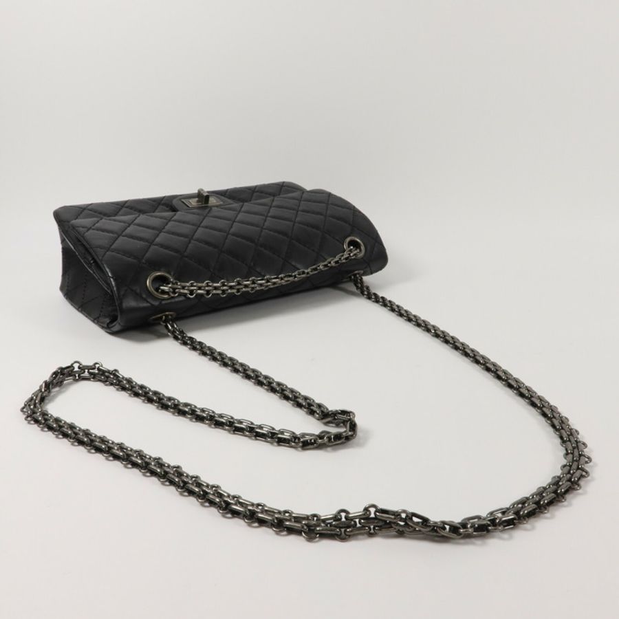 CHANEL 牛皮皮革2.55 Small鏈帶手挽肩背兩用袋-8