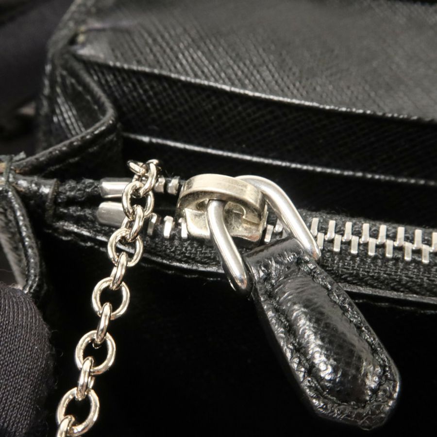 PRADA Saffiano皮革Long Wallet with Card Case長錢包連卡片套-9