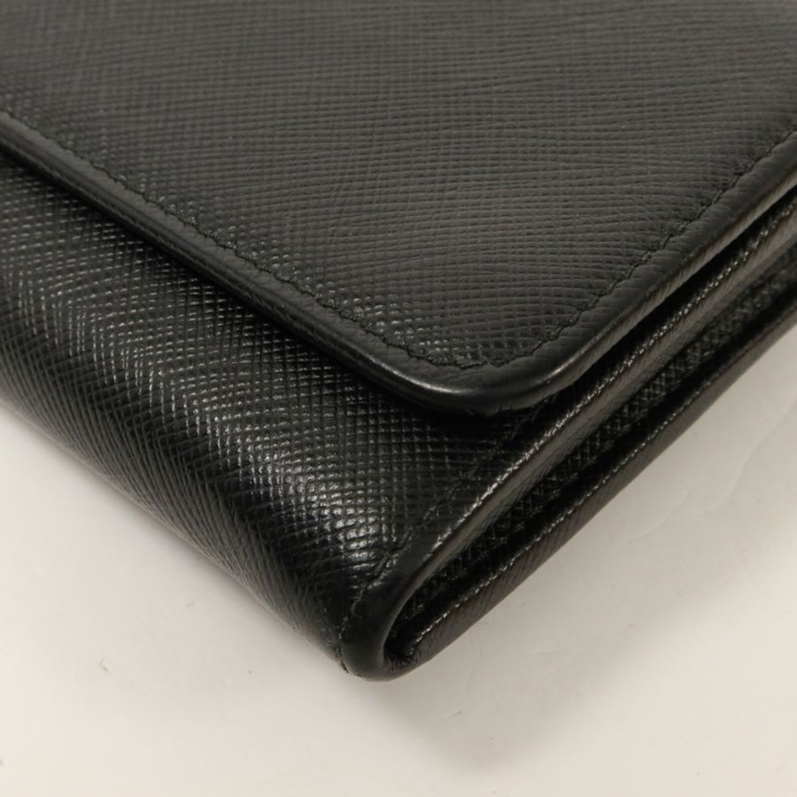 PRADA Saffiano皮革Long Wallet with Card Case長錢包連卡片套-14