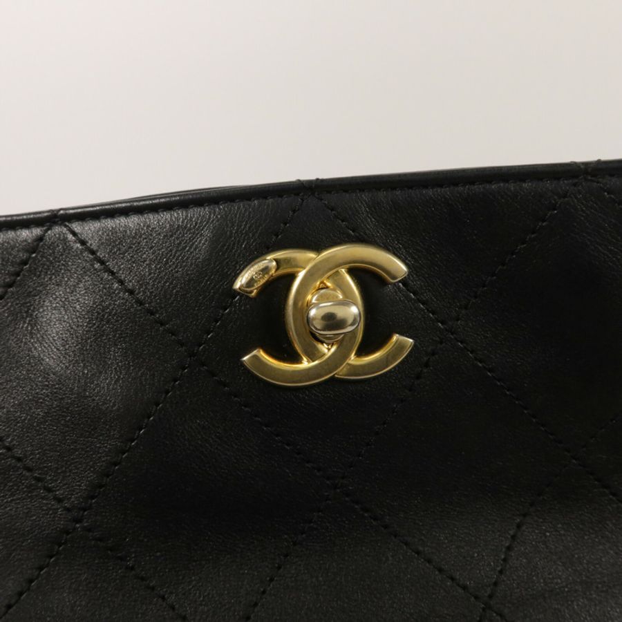 CHANEL 牛皮皮革Hobo Bag手挽肩背兩用袋-8