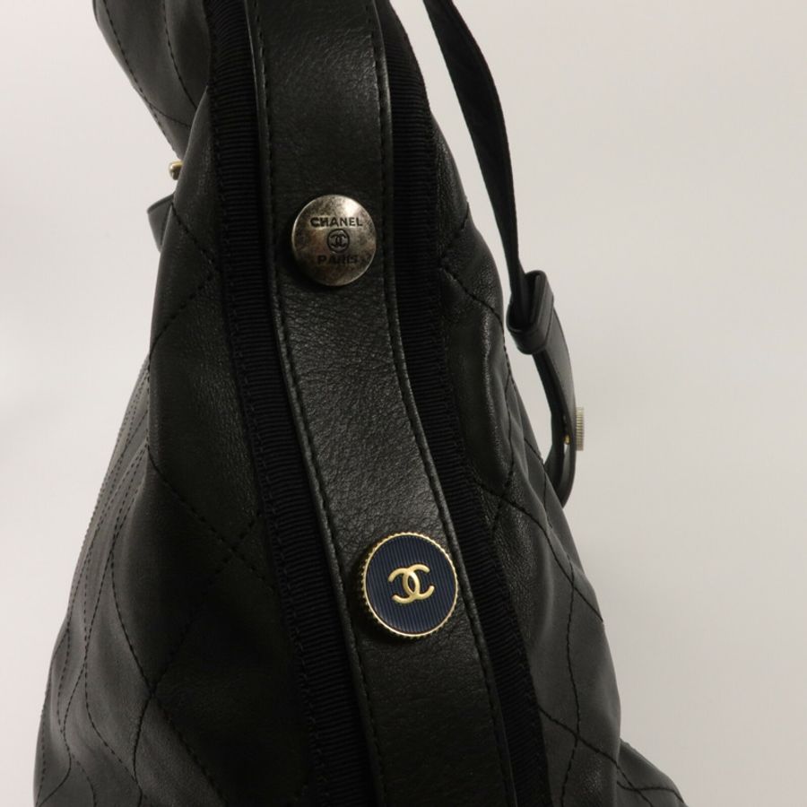 CHANEL 牛皮皮革Hobo Bag手挽肩背兩用袋-9