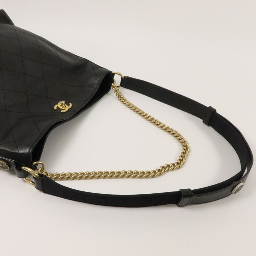 CHANEL 牛皮皮革Hobo Bag手挽肩背兩用袋-11