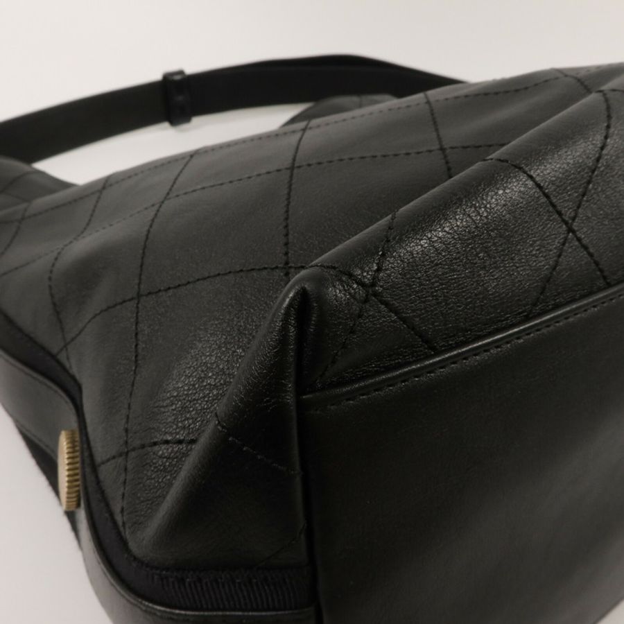 CHANEL 牛皮皮革Hobo Bag手挽肩背兩用袋-13