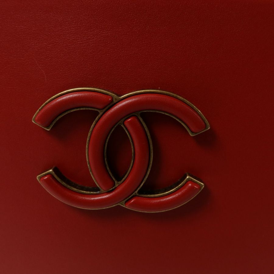 CHANEL 牛皮皮革Coco Curve Bag鏈帶手挽肩背兩用袋-8