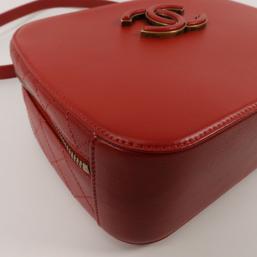 CHANEL 牛皮皮革Coco Curve Bag鏈帶手挽肩背兩用袋-11