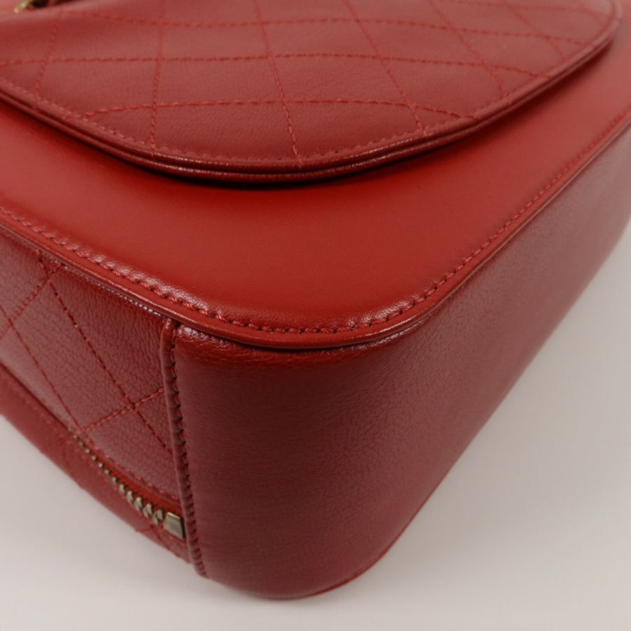 CHANEL 牛皮皮革Coco Curve Bag鏈帶手挽肩背兩用袋-13