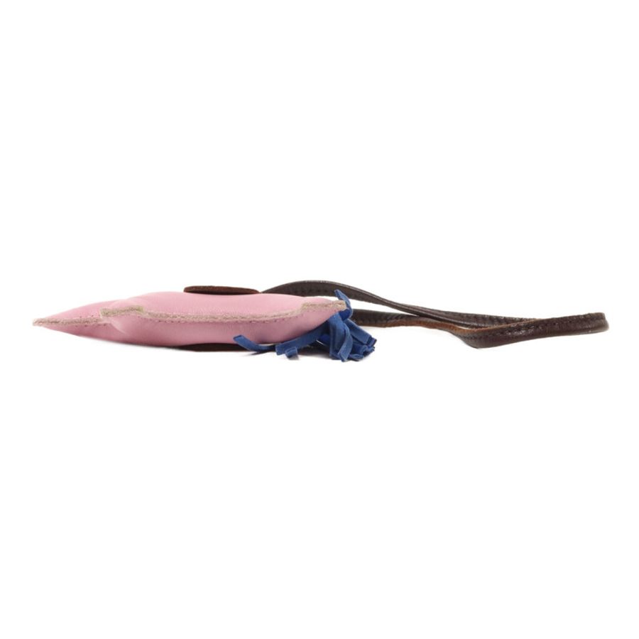 HERMES Milo皮革Rodeo PM掛飾Mauve Sylvestre/Rouge Sellier/Bleu France-2
