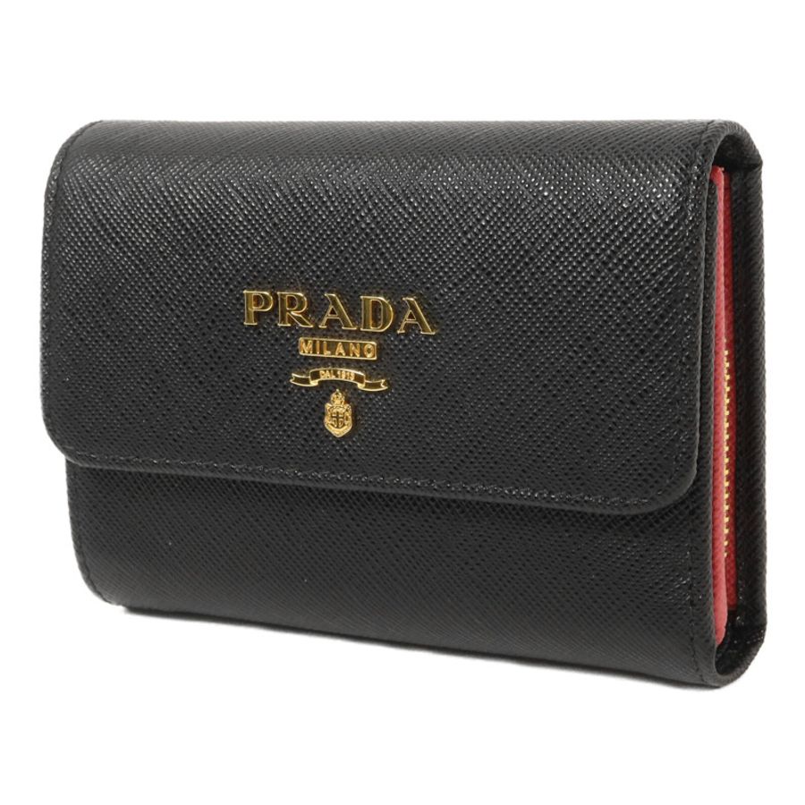 PRADA Saffiano皮革Fold Wallet錢包-2