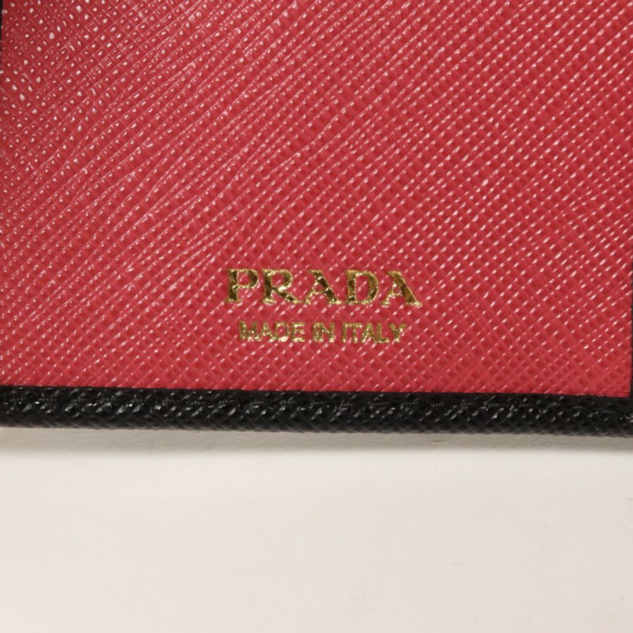 PRADA Saffiano皮革Fold Wallet錢包-6