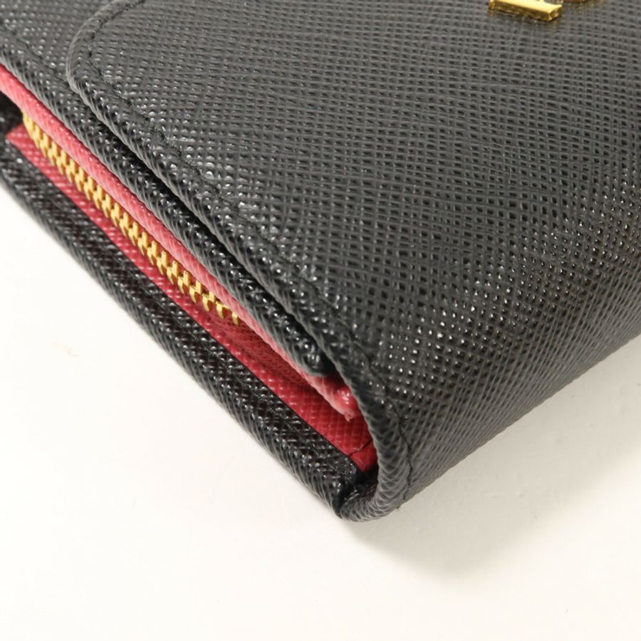PRADA Saffiano皮革Fold Wallet錢包-9
