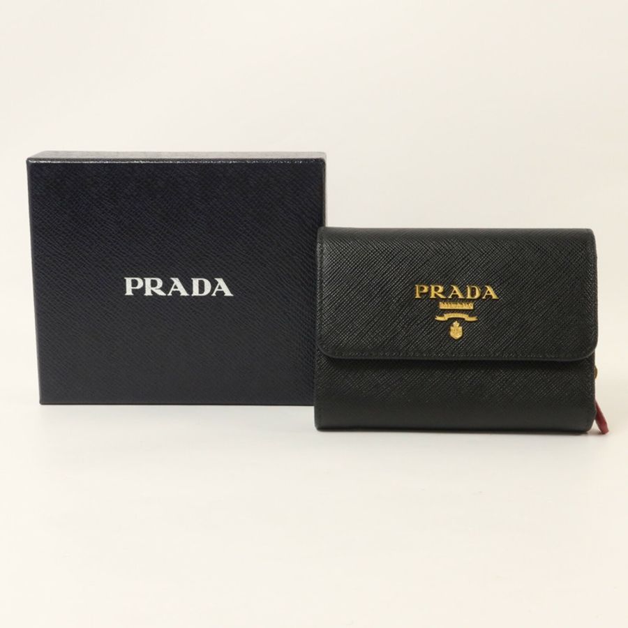PRADA Saffiano皮革Fold Wallet錢包-14
