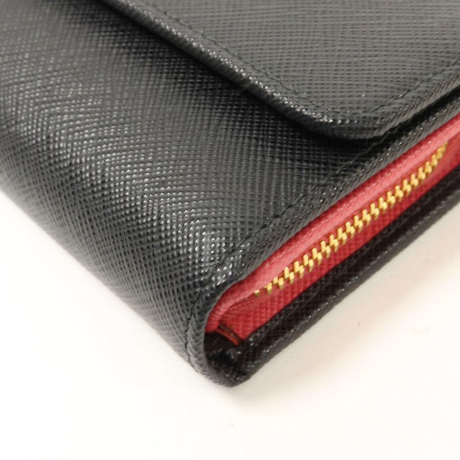 PRADA Saffiano皮革Fold Wallet錢包-15