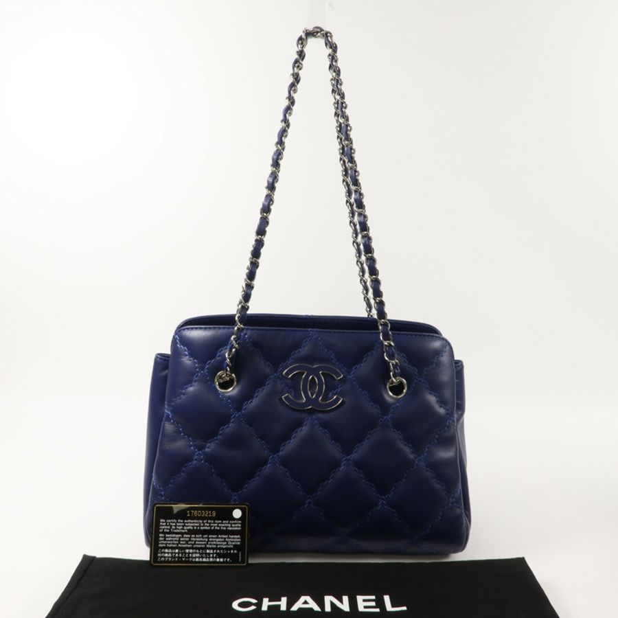 CHANEL 牛皮皮革Shoulder Bag鏈帶肩背袋-10