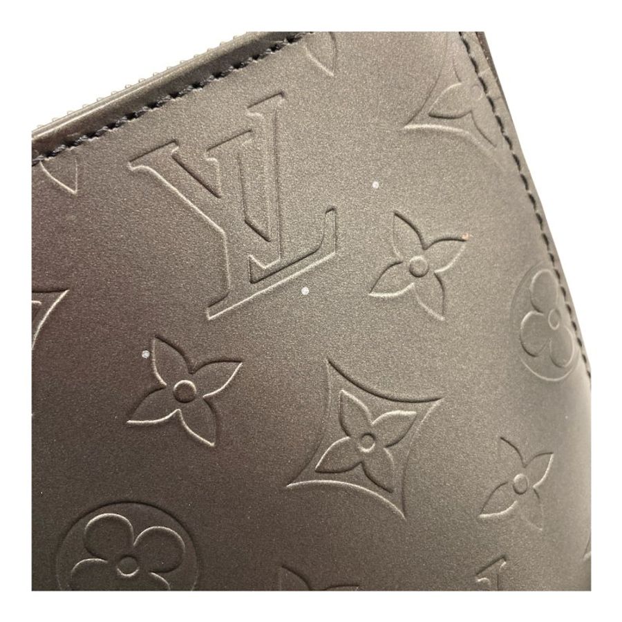 LOUIS VUITTON 路易威登 M55142 MONOGRAM MAT FOWLER 肩背包 霧面皮革 灰色 銀釦-14