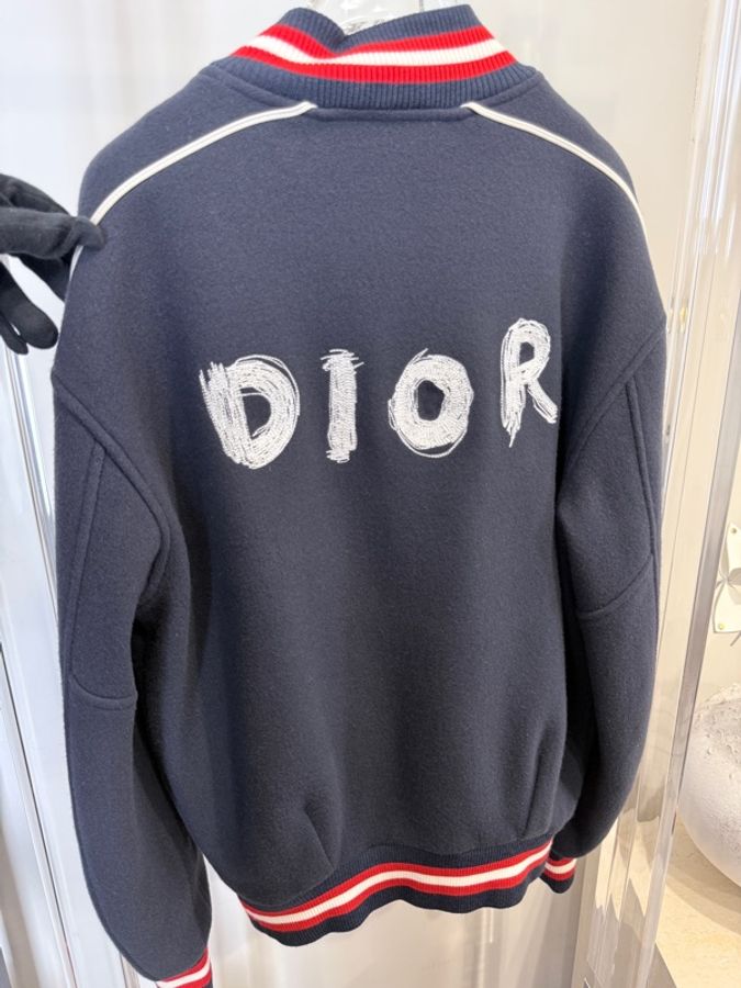 DIOR✨OTANI 聯名小恐龍羊毛棒球外套 #S-9