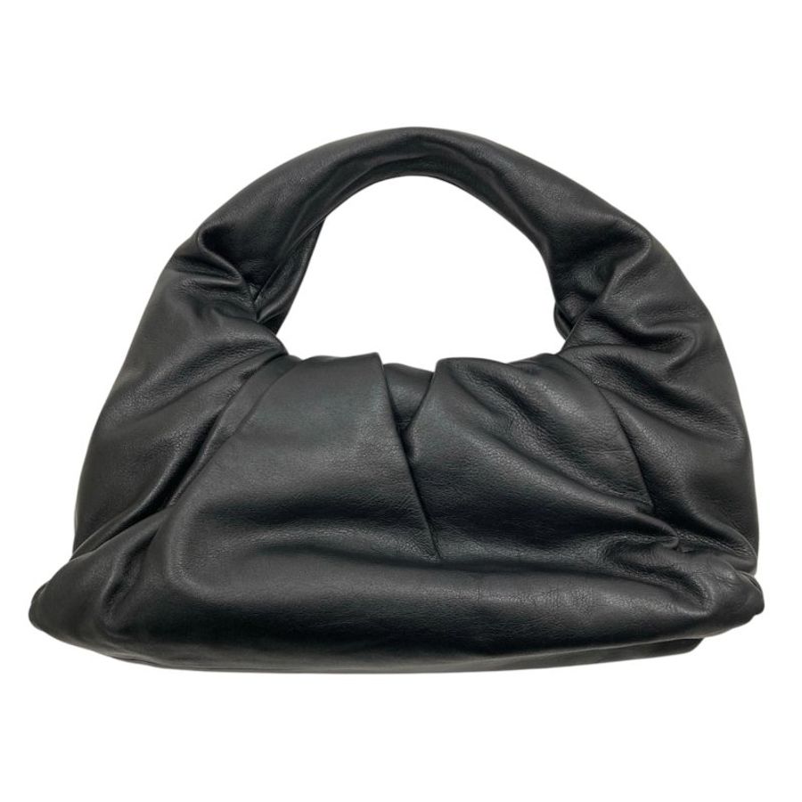 BOTTEGA VENETA 寶緹嘉 雲朵手提包 羊皮 黑色 銀釦-1