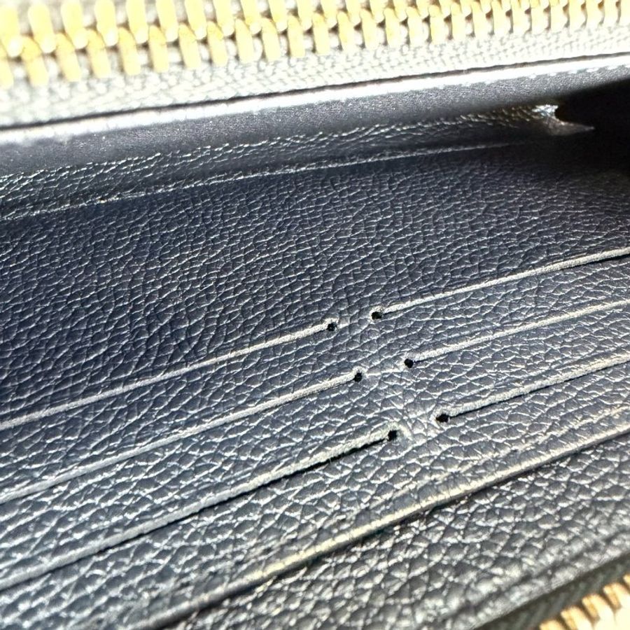LV M80958/晶片款 珠光藍壓紋壓紋ㄇ拉長夾-10