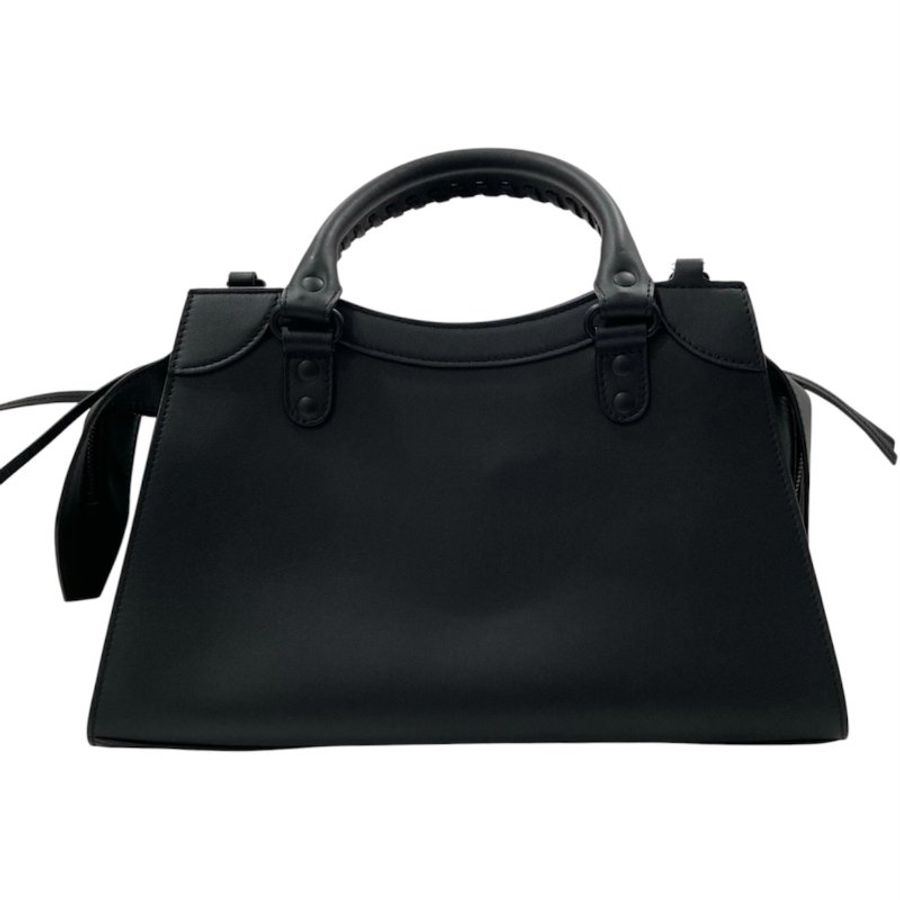 BALENCIAGA 巴黎世家 NEO CLASSIC CITY 兩用機車包 皮革 黑色 黑釦 SMALL-2