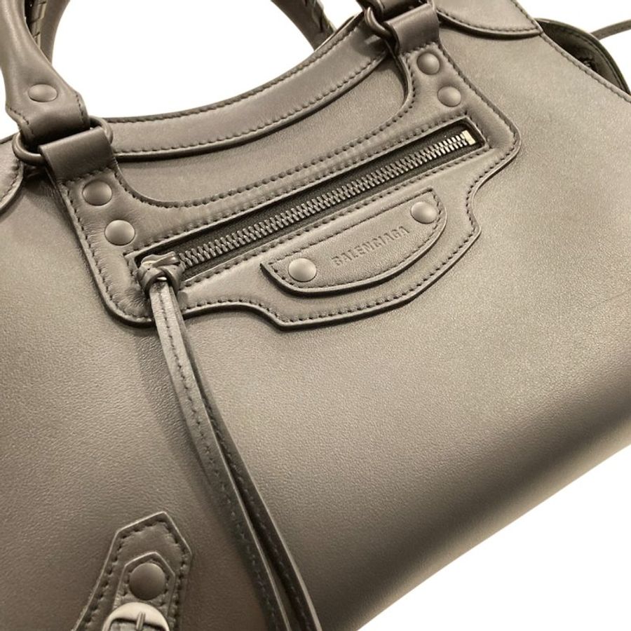 BALENCIAGA 巴黎世家 NEO CLASSIC CITY 兩用機車包 皮革 黑色 黑釦 SMALL-11