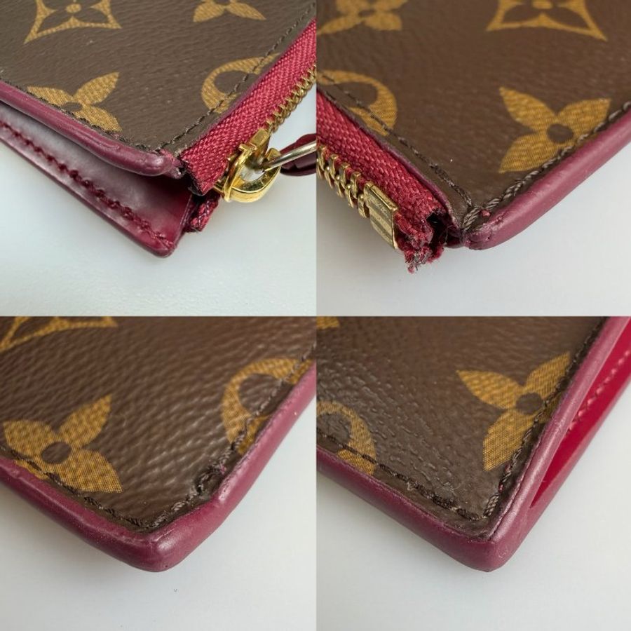 LV M67889 紫紅多卡拉鍊零錢包-8