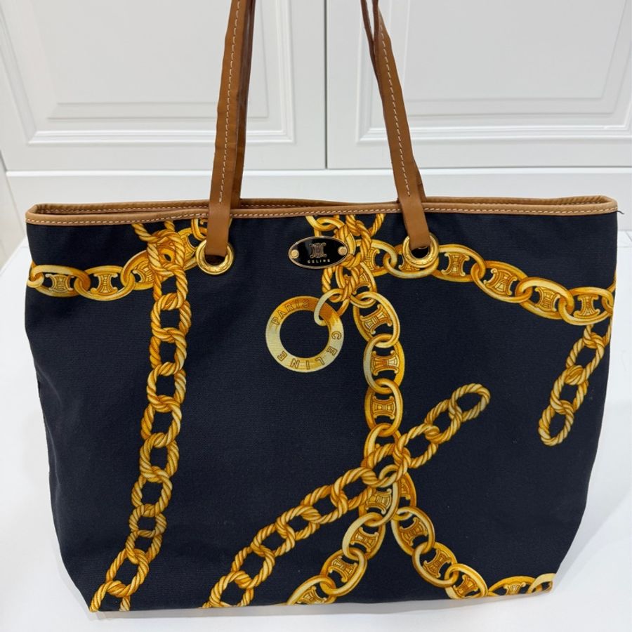 CELINE vintage 深藍 托特包 肩背包 手提包 購物包 購物袋 登機袋-0