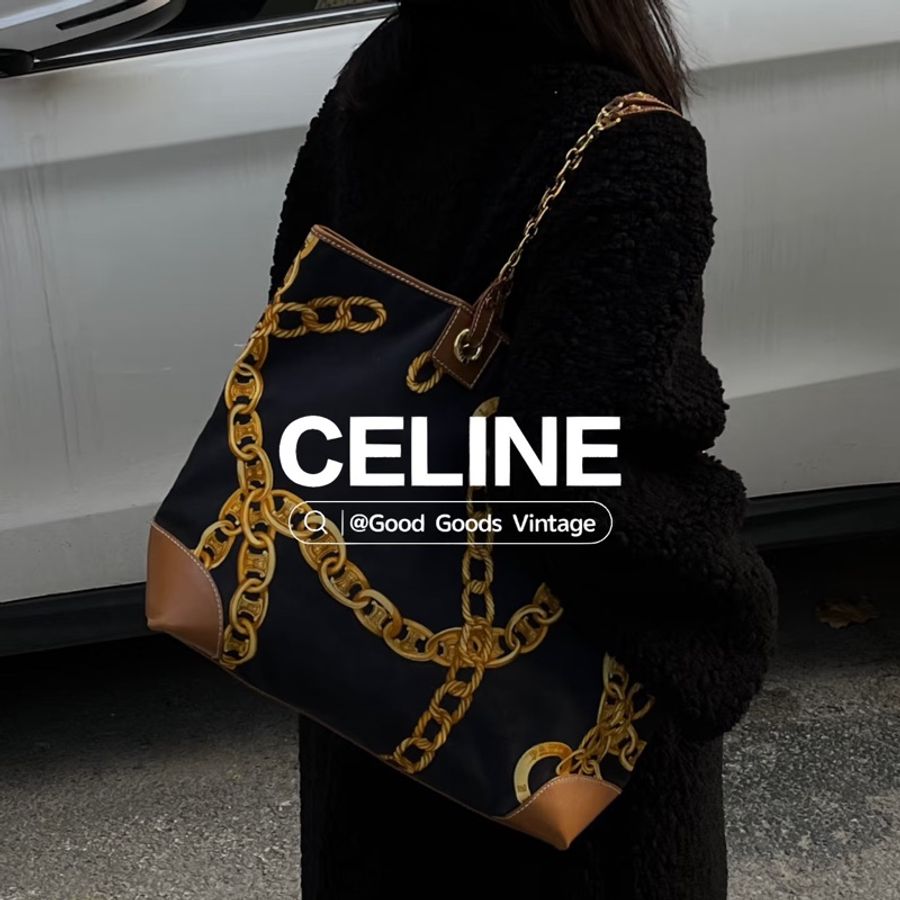 CELINE vintage 深藍 托特包 肩背包 手提包 購物包 購物袋 登機袋-3